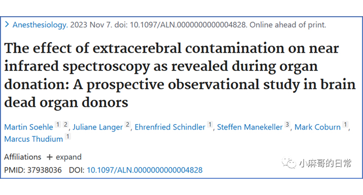 The effect of extracerebral contamination on near infrared spectroscopy as revealed during organ don